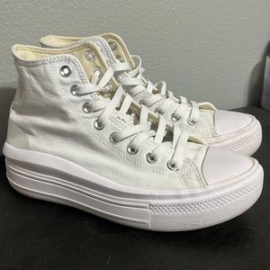 White platform converse